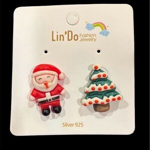 Jewelry Santa and Tree Earrings. Christmas earrings